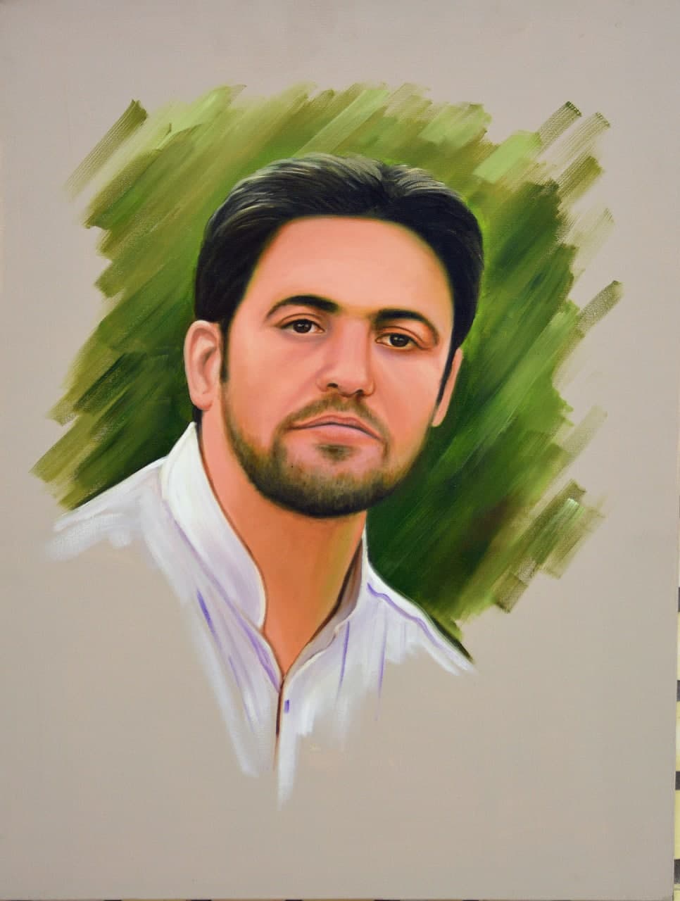 نقاشی چهره شهید هادی شریفی